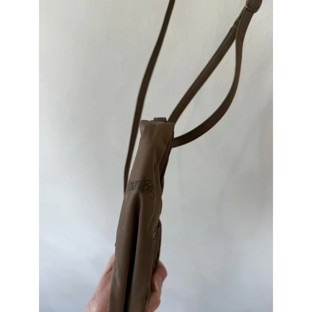 AmeriBag Everyday Sling Purse Healthy Back Bag Brown Travel Tiny Nylon